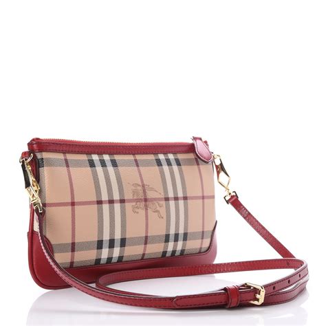 burberry haymarket check clutch bag red|BURBERRY Haymarket Check Small Peyton Crossbody Clutch .